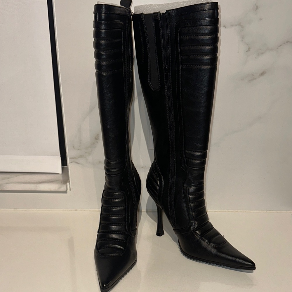Generation Kiss MOTORCROSSED KNEE HIGH BOOTS